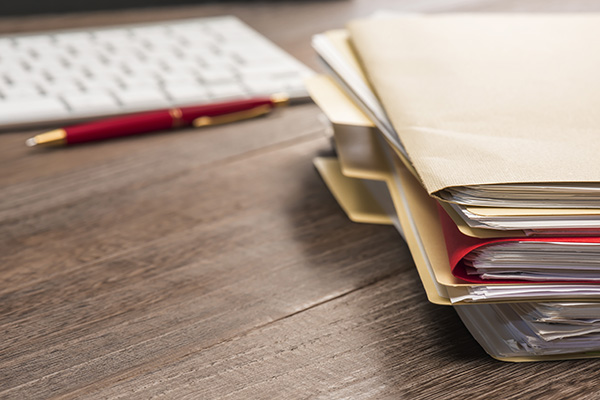 A file on a desk